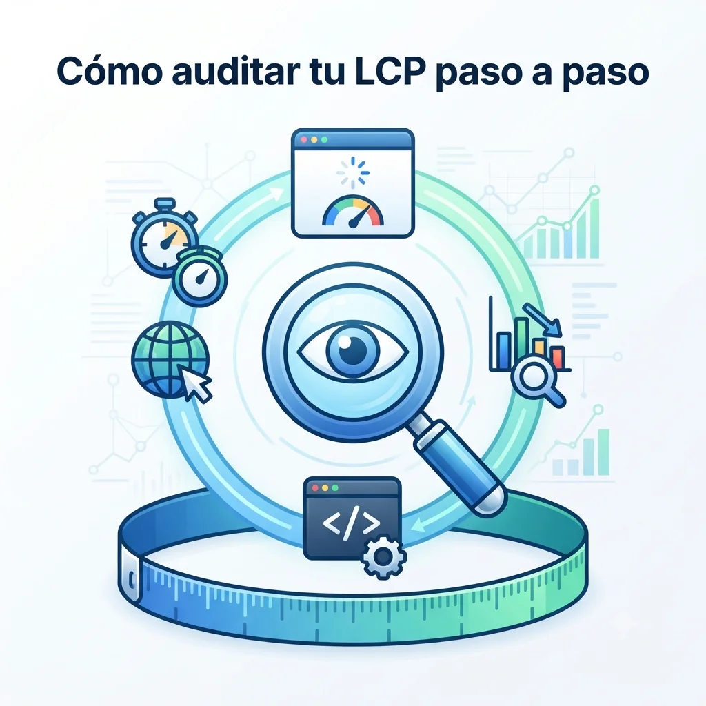 Cómo auditar el LCP paso a paso con herramientas como PageSpeed Insights, Google Search Console, Chrome DevTools y WebPageTest