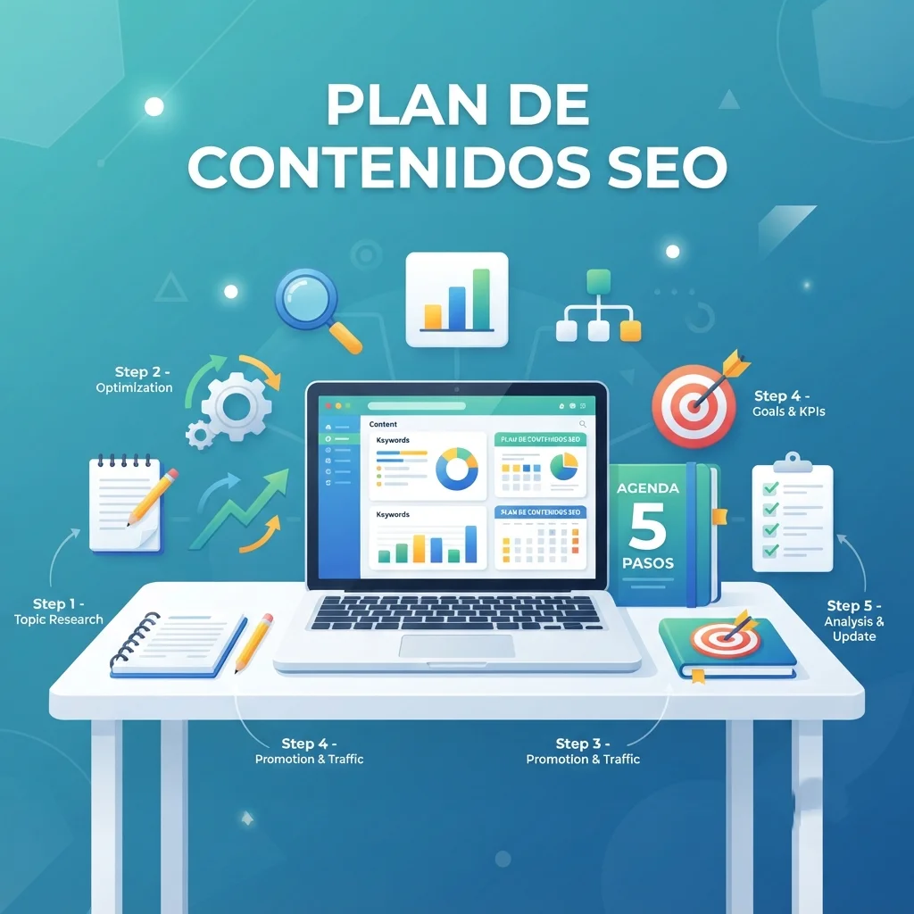 Plan de contenidos SEO para tu blog en 5 pasos: estrategia para atraer tráfico cualificado