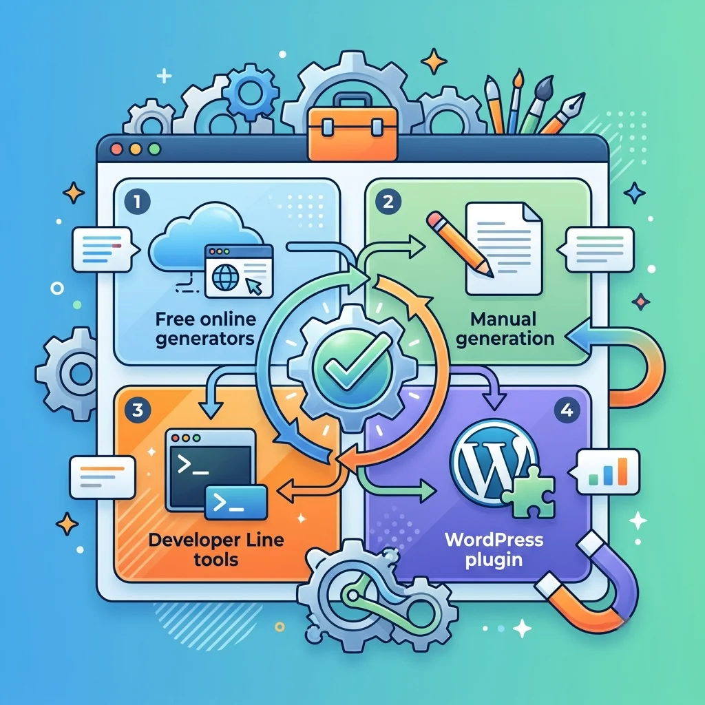 Infografía de cómo crear llms txt