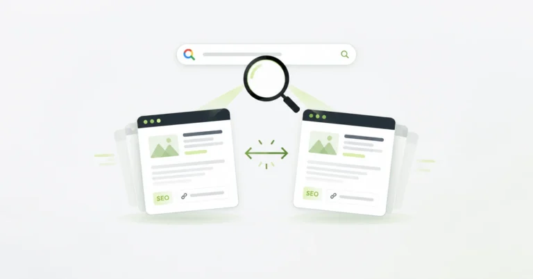 SEO cannibalization: several web pages competing for the same search on Google